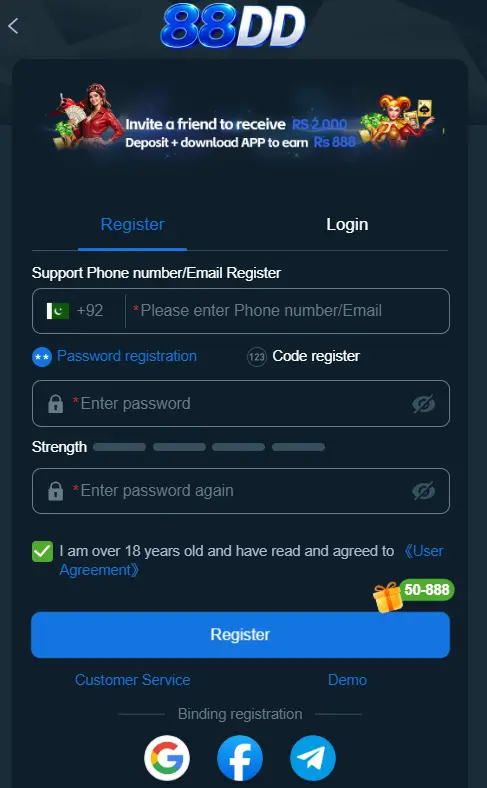 Quick Register 88DD Game Now